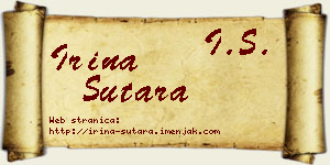 Irina Sutara vizit kartica